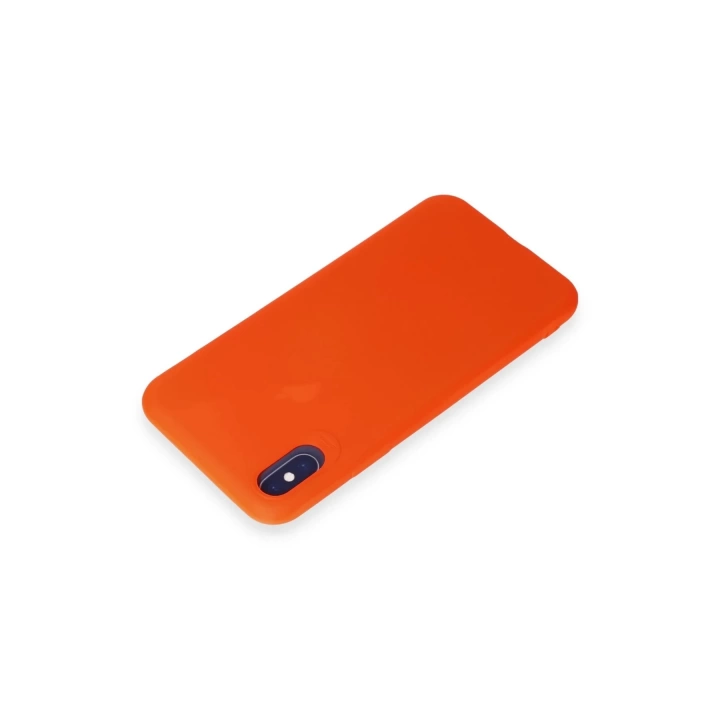 BFS  iPhone X Kılıf First Silikon - Parlak Turuncu