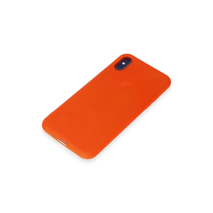 BFS  iPhone X Kılıf First Silikon - Parlak Turuncu
