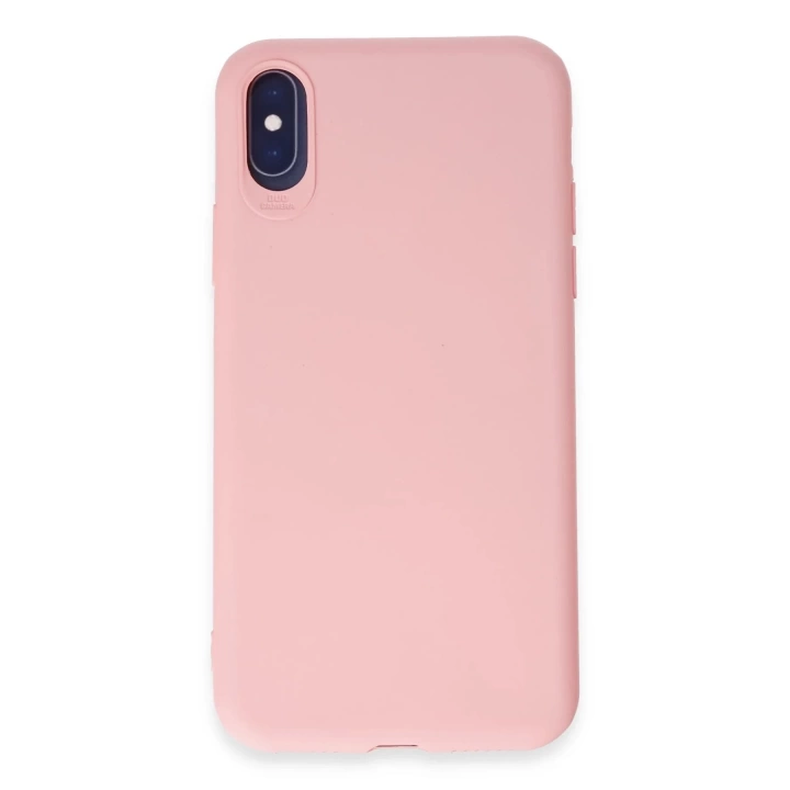 BFS  iPhone X Kılıf First Silikon - Pudra