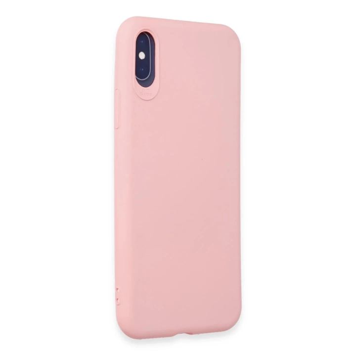 BFS  iPhone X Kılıf First Silikon - Pudra