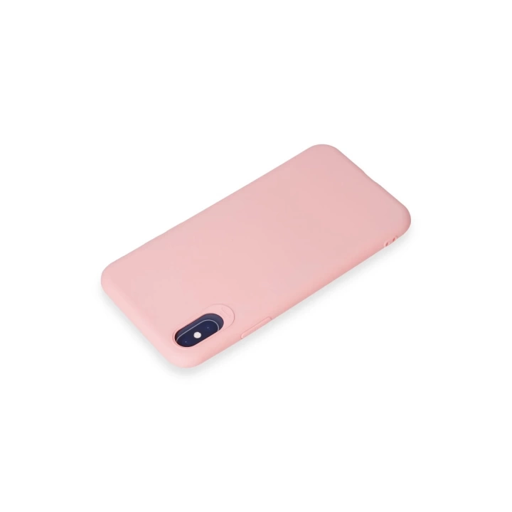 BFS  iPhone X Kılıf First Silikon - Pudra