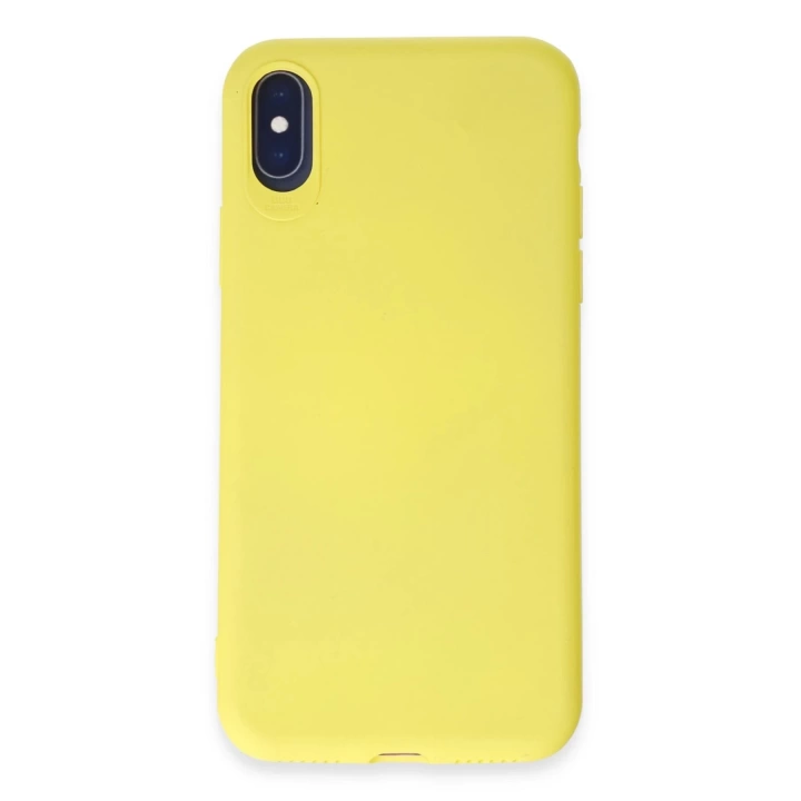 BFS  iPhone X Kılıf First Silikon - Sarı