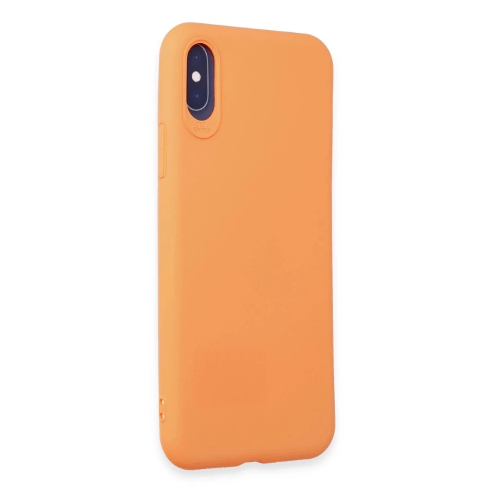 BFS  iPhone X Kılıf First Silikon - Turuncu
