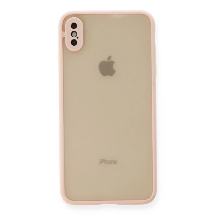 BFS  iPhone X Kılıf Montreal Silikon Kapak - Pembe