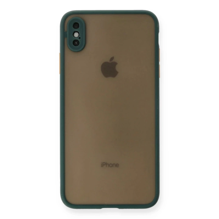 BFS  iPhone X Kılıf Montreal Silikon Kapak - Yeşil