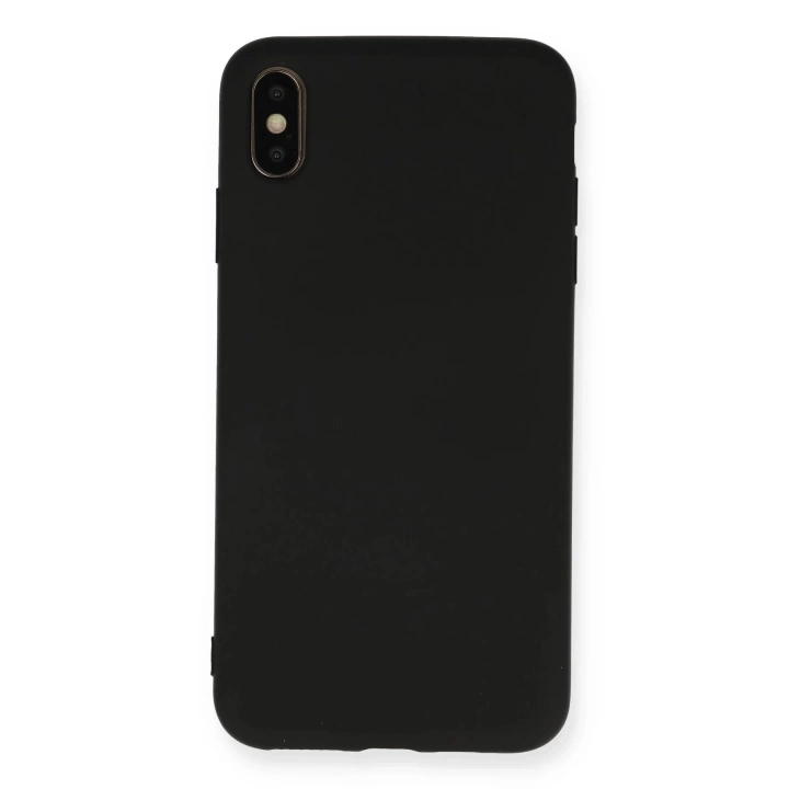BFS  iPhone X Kılıf Nano içi Kadife Silikon - Siyah