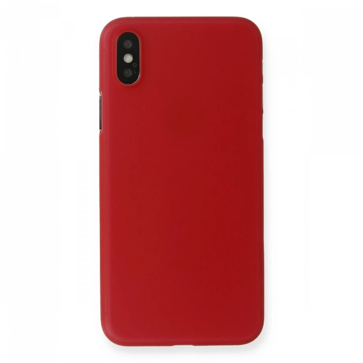 BFS  iPhone X Kılıf PP Ultra İnce Kapak - Kırmızı