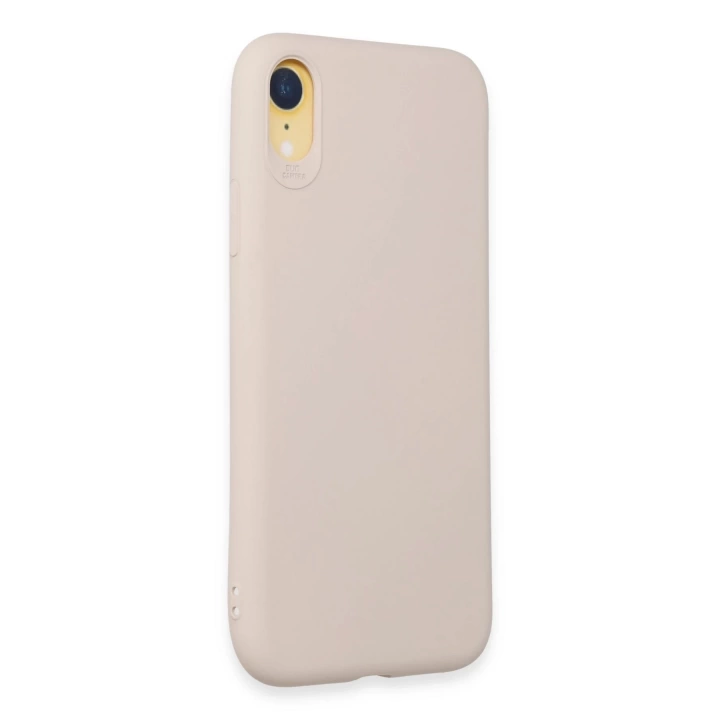 BFS  iPhone XR Kılıf First Silikon - Krem