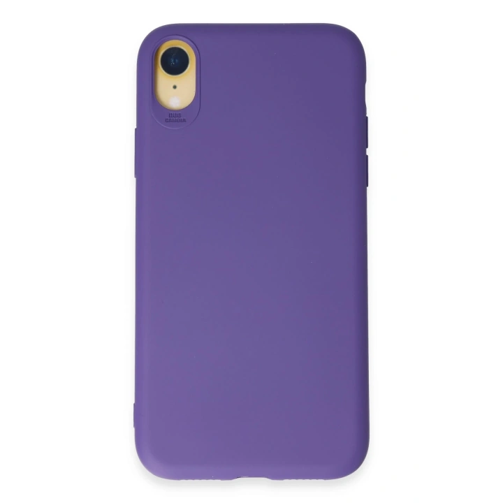 BFS  iPhone XR Kılıf First Silikon - Mor