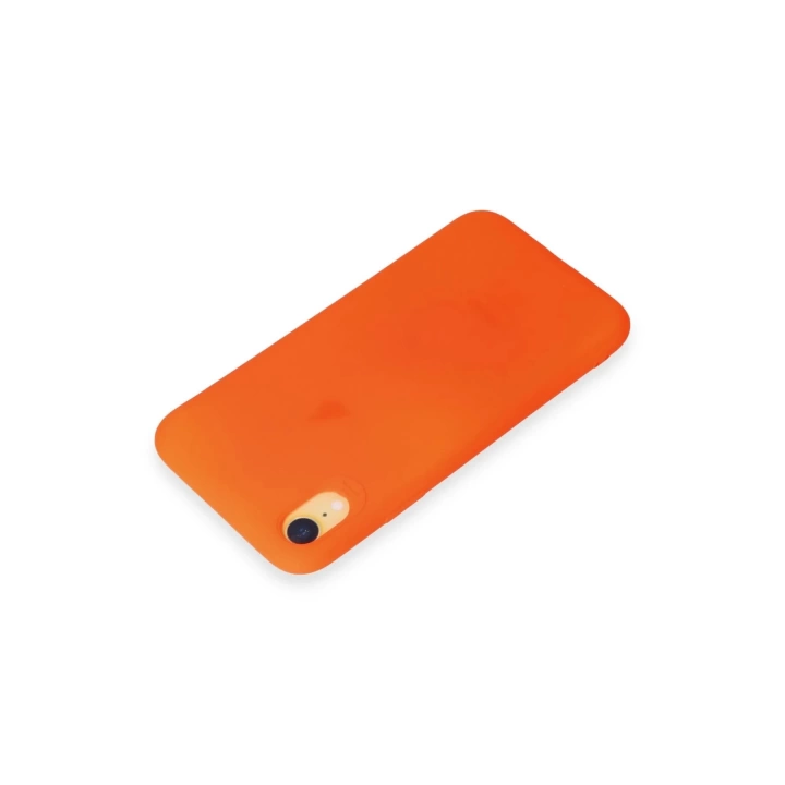 BFS  iPhone XR Kılıf First Silikon - Parlak Turuncu