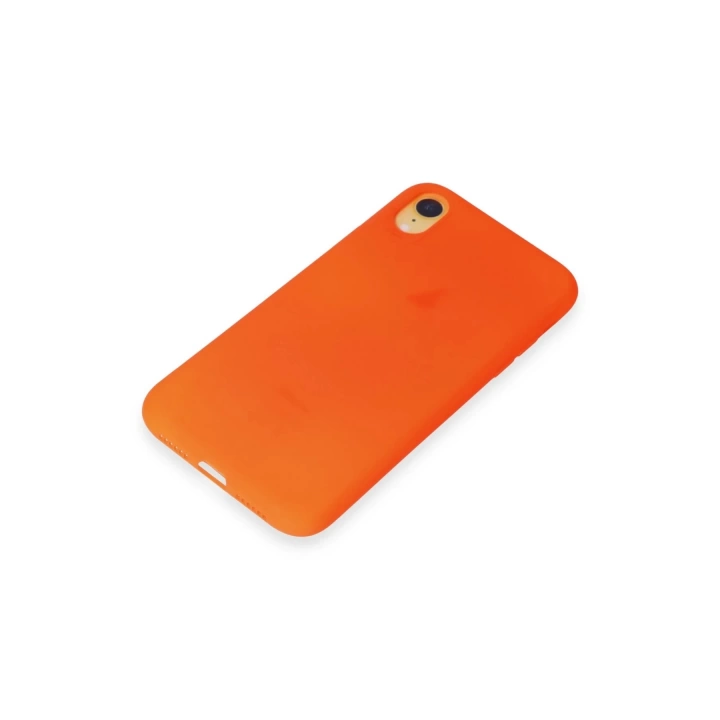 BFS  iPhone XR Kılıf First Silikon - Parlak Turuncu