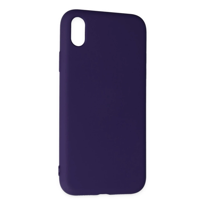 BFS  iPhone XR Kılıf Nano içi Kadife Silikon - Mor