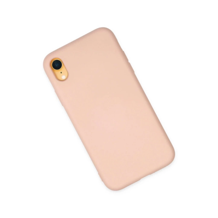 BFS  iPhone XR Kılıf Nano içi Kadife Silikon - Pudra