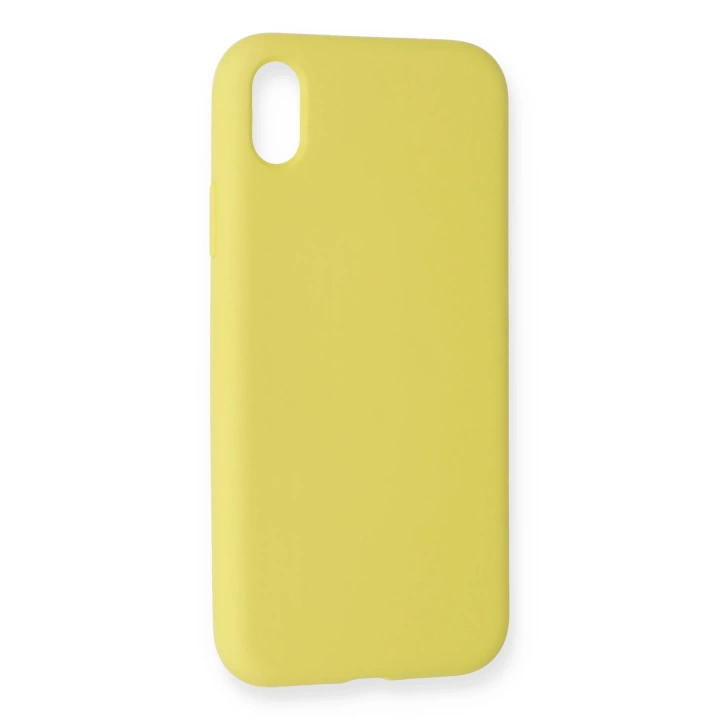BFS  iPhone XR Kılıf Nano içi Kadife Silikon - Sarı