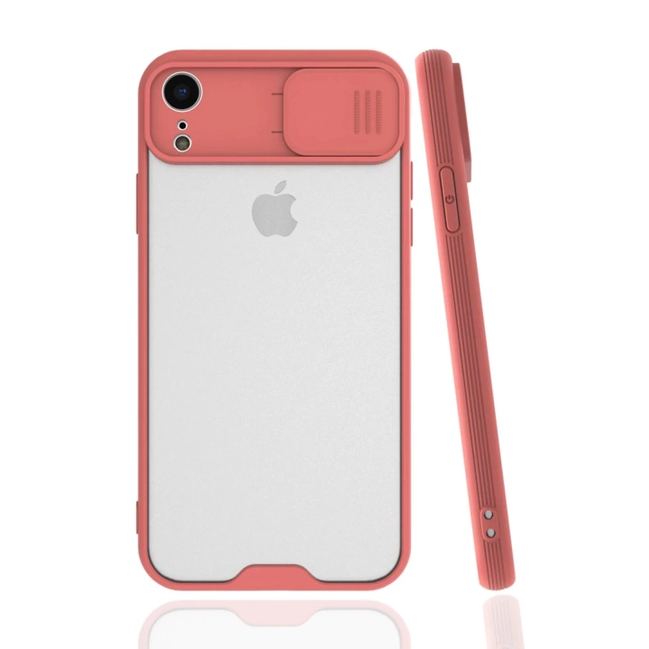 BFS  iPhone XR Kılıf Platin Kamera Koruma Silikon - Pembe