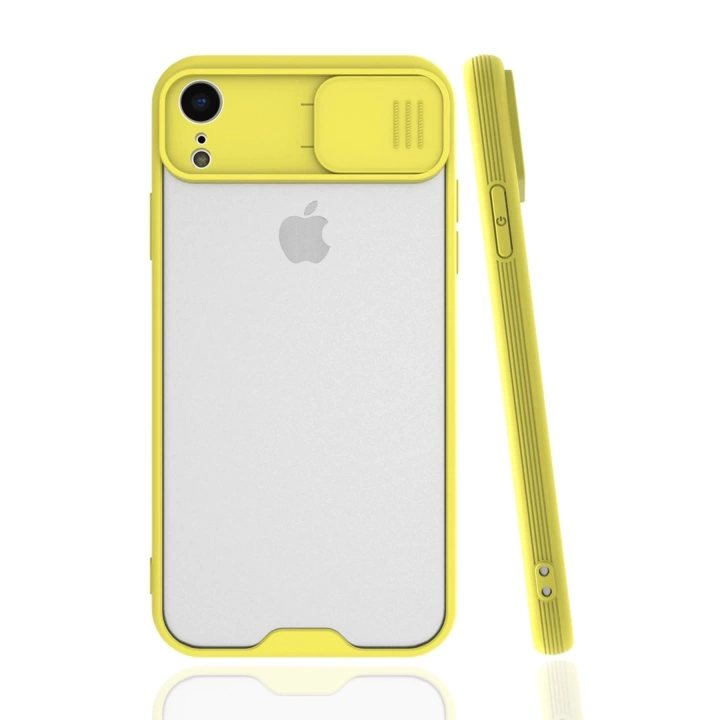 BFS  iPhone XR Kılıf Platin Kamera Koruma Silikon - Sarı