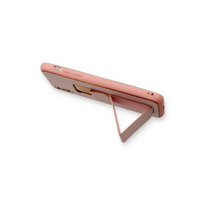 BFS  iPhone XS Max Kılıf Coco Deri Standlı Kapak - Pembe