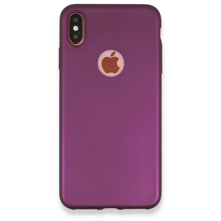 BFS  iPhone XS Max Kılıf First Silikon - Mürdüm