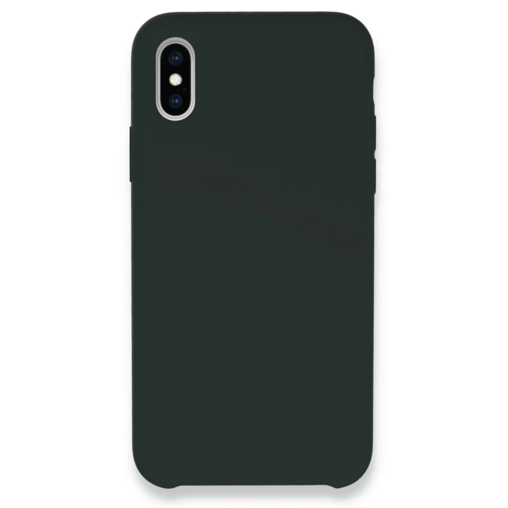 BFS  iPhone XS Max Kılıf Lansman Legant Silikon - Koyu Yeşil