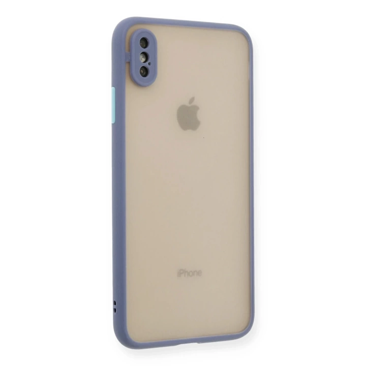 BFS  iPhone XS Max Kılıf Montreal Silikon Kapak - Gri