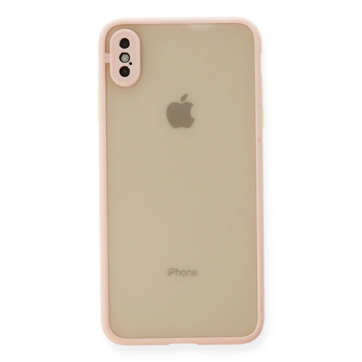BFS  iPhone XS Max Kılıf Montreal Silikon Kapak - Pembe