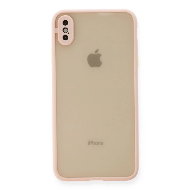 BFS  iPhone XS Max Kılıf Montreal Silikon Kapak - Pembe