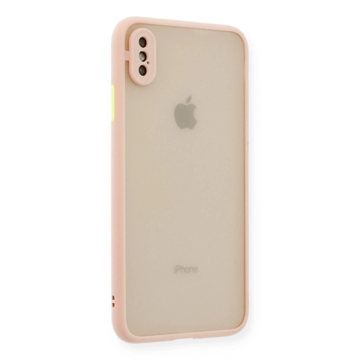 BFS  iPhone XS Max Kılıf Montreal Silikon Kapak - Pembe
