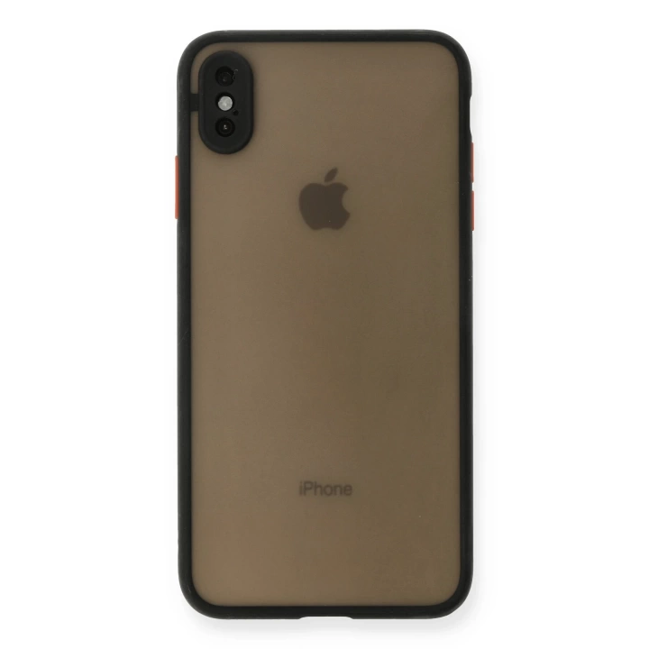 BFS  iPhone XS Max Kılıf Montreal Silikon Kapak - Siyah