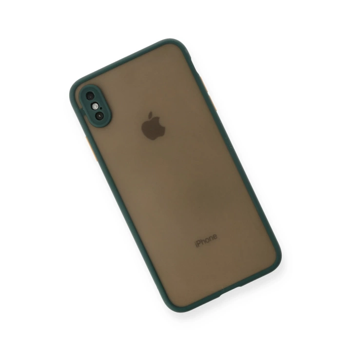 BFS  iPhone XS Max Kılıf Montreal Silikon Kapak - Yeşil