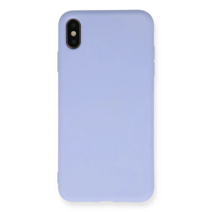 BFS  iPhone XS Max Kılıf Nano içi Kadife Silikon - Lila
