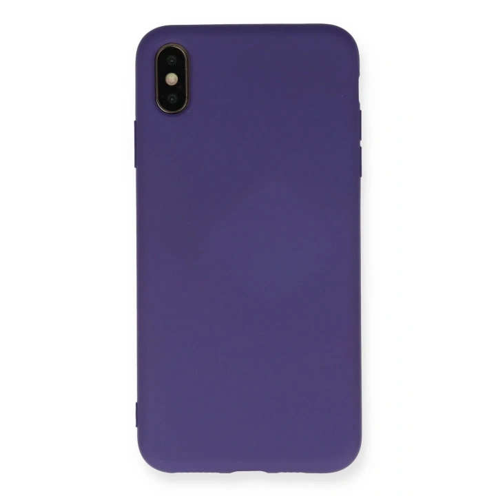 BFS iPhone XS Max Kılıf Nano içi Kadife Silikon - Mor