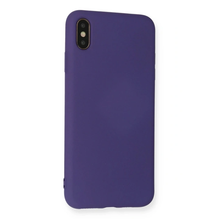 BFS iPhone XS Max Kılıf Nano içi Kadife Silikon - Mor