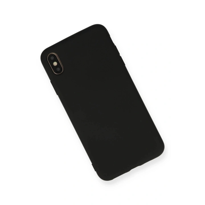 BFS iPhone XS Max Kılıf Nano içi Kadife Silikon - Siyah