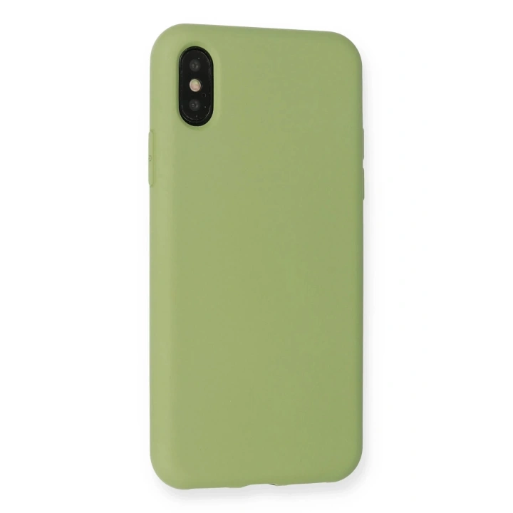 BFS iPhone XS Max Kılıf Nano içi Kadife Silikon - Yeşil