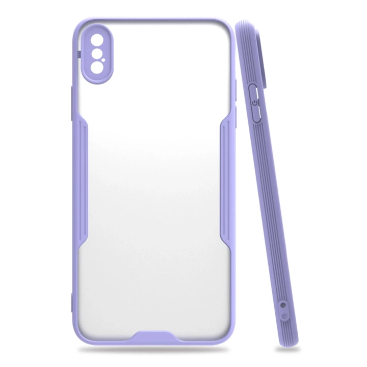BFS  iPhone XS Max Kılıf Platin Silikon - Lila