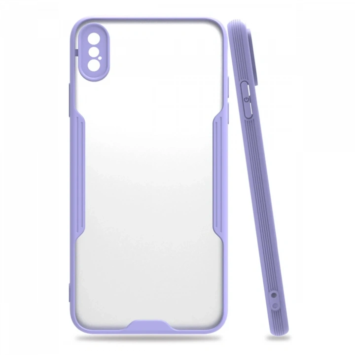 BFS  iPhone XS Max Kılıf Platin Silikon - Lila