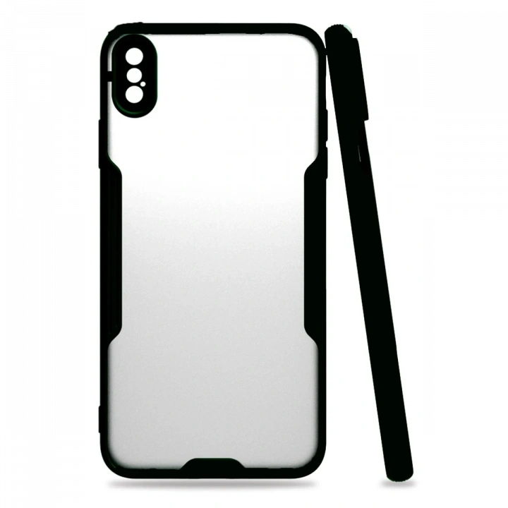 BFS  iPhone XS Max Kılıf Platin Silikon - Siyah