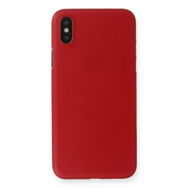 BFS  iPhone XS Max Kılıf PP Ultra İnce Kapak - Kırmızı