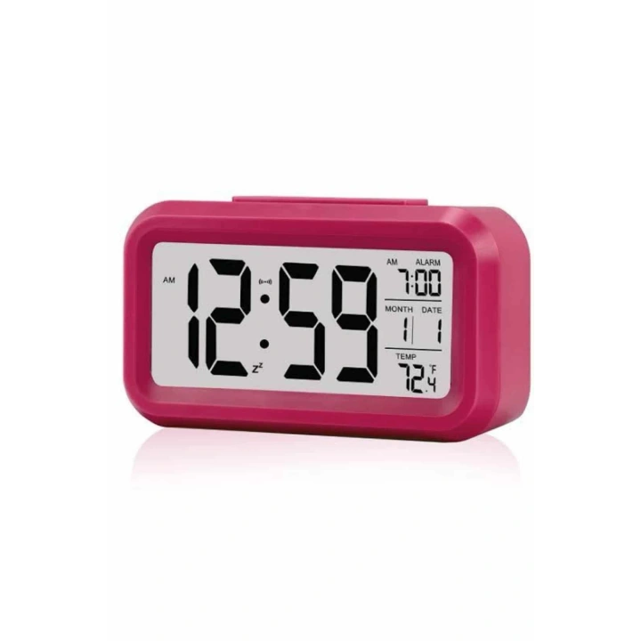 BFS Işıklı Dereceli Masa Ofis Saati Alarmlı Termometre Takvim Çalar Saat