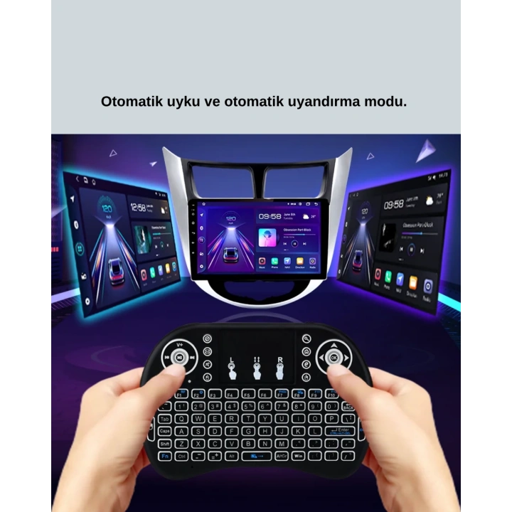 BFS Işıklı Kablosuz Mini Klavye – 2.4 GHz, Dokunmatik Mouse Özellikli