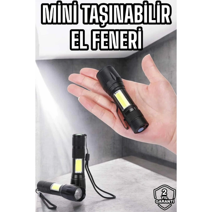 BFS Işıldak El Feneri Kamp Lambası Mini Taşınabilir Acil Durum Lambası Fener Led Işık