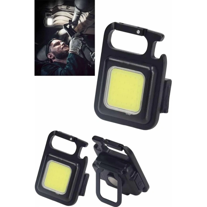 BFS Işıldak USB Şarjlı Cep El Feneri Taşınabilir Mini Led Işık Çok Fonksiyonlu