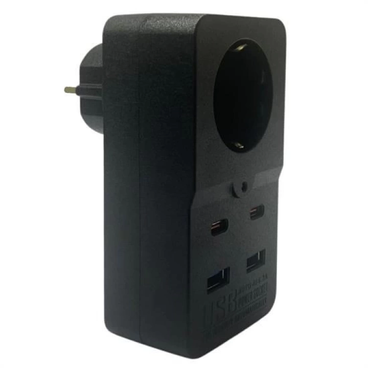 BFS  Isıya Dayanıklı Termal Akım Korumalı 1 Priz Girişli 2 USB Girişli 2 TYPE-C Girişli Pirz
