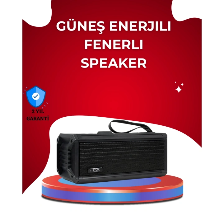 BFS J-IPOX P520 Solar Enerjili Bluetooth Hoparlör FM Radyolu 8W Ses
