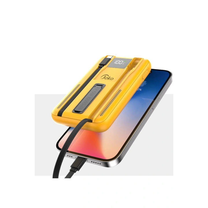 BFS J39 10.000 mAh 20W PD Dahili Kablolu Magsafe Powerbank - Siyah
