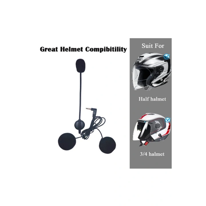 BFS Jack Girişli 3.5mm İntercom Kulaklığı Bt31,bt22,bt35 Uyumlu Motorsiklet Kask Yedek Mikrofon