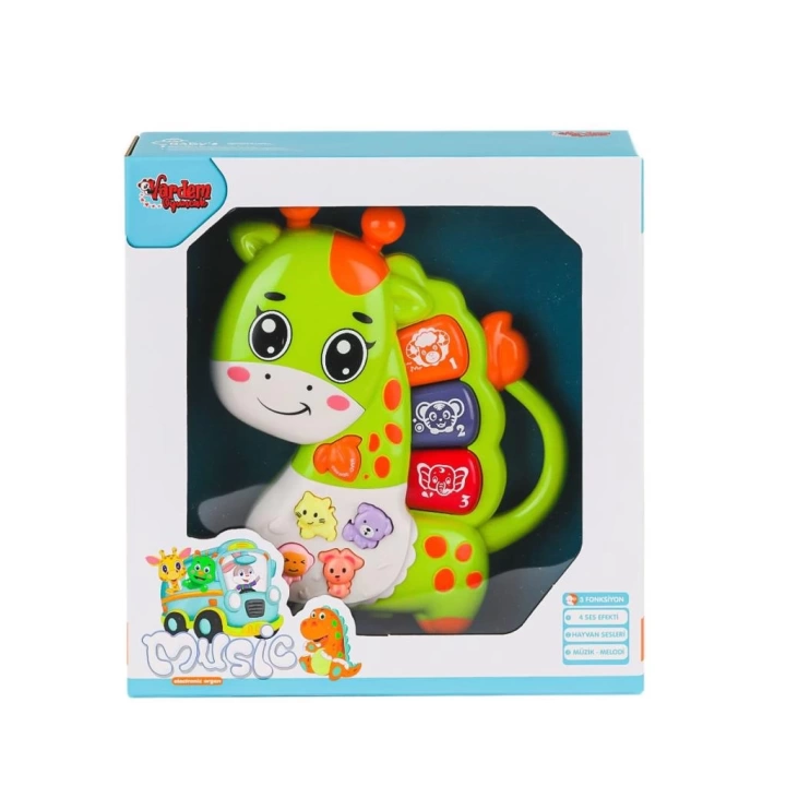 BFS   JLG-855-66A Işıklı ve Müzikli Zürafa Bebek Pianosu -Vardem Oyuncak