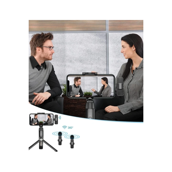 BFS  K9 Type-C Uyumlu Mikrofon - Siyah