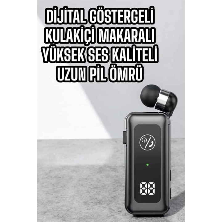 BFS Kablolu Bluetooth Kulaklık Kulak İçi Stereo Mikrofonlu Dijital Göstergeli