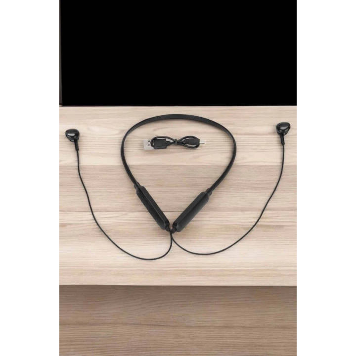 BFS Kablolu Boyun Askılı Dijital Göstergeli Bluetooth Kulaklığı 60 Saat